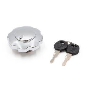 Automall Tech 601382489256 Silver Tone Metal Motorcycle Oil Fuel Tank Gas Cap Lock Cover W 2 Keys For Cg125