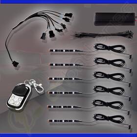 Autopartsclub2018 A803751s826 6 Pack Rgb Motorcycle Led Light Kit Flexible Strips Atmosphere Lamp