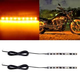 Autopartsclub2018 Apc805087957s Universal Motorcycle Strip Flexible 15cm Tail Brake Stop Turn Signal Light 6led