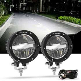 Auxbeam Autoam8324 Round 4inch Front Bumper Led Work Light Pods For Yamaha Yxz1000r Headlight Combo