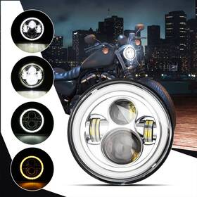 Auxbeam Nk-20190801-032-nksgsgfsj 7 Inch Led Headlight Motorcycle Hi/lo Turn Signal For Harley Dyna Cafe Racer Bobber