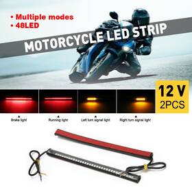 Auxito Cjhljt-rogue-08-15 Motorcycle 48 Flexible Led Strip Light Integrated Tail Stop Brake Turn Signal