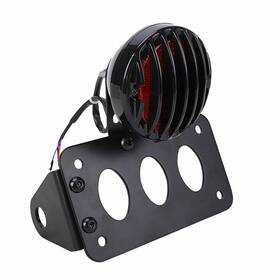 Auxito Eoq-mtc-84651 Red 12v Motorcycle Led Tail Brake Running Light Mount Side License Plate Bracket