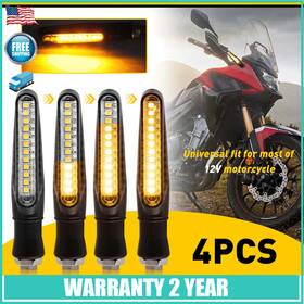 Auxito Eoq-zxd-68413 Universal Turn Motorcycle Signals Blinker Light Amber For Suzuki Flowing Drz400s