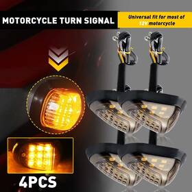 Auxito Eoq-zxd-68417 4pcs Motorcycle Indicators Turn Signal Lights 12v 9 Leds Waterproof Amber Yellow
