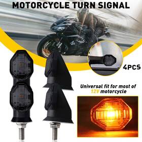 Auxito Eoq-zxd-68418 4x Led Motorcycle Turn Signals Indicator Amber Blinker Light Lamp Waterproof New