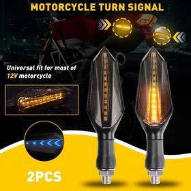 Auxito Eoq-zxd-68420 Motorcycle Led Turn Sequential Signal Tail Lights Abmer Driving Blue Lamp