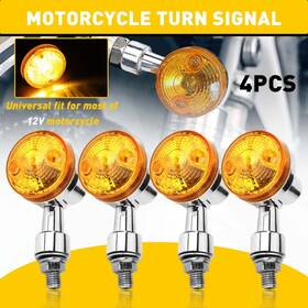 Hxd-1r-1g Auxito 4x Motorcycle Signals Turn Blinker Light Black Amber For Yamaha Kawasaki Honda