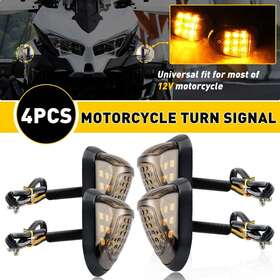 Auxito Mtc-zxd-014 4x Motorcycle Led Turn Signals Amber Light Bmw For Honda Chopper Bobber