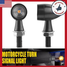Auxito Mtc-zxd-2410-2by Motorcycle Mini Led Bullet Turn Signals Blinker Light Indicator Amber Black Lamp