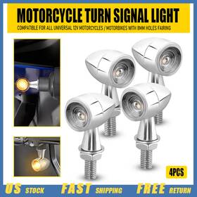 Auxito Mtc-zxd-2410-2cy 4 Motorcycle Led Bullet Amber Brake Blinker Turn Signal Mini Indicator Tail Lamp