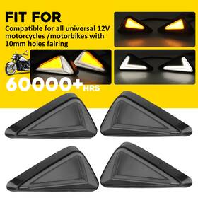 Auxito Mtc-zxd-2504r2-en Motorcycle Flush Mount Drl Led Turn Signal Indicator Blinker Light White And Amber