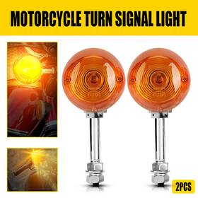 Auxito Mtc-zxd-2507 2x Universal Amber Halogen Turn Signal Light Fit Motorbike With 10mm Holes Fairing