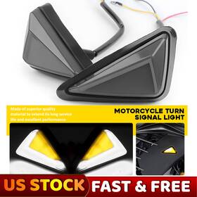 Auxito Mtc-zxd-2509 2x Motorcycle Flush Mount Led Turn Signal Indicator Blinker Light White Amber Us