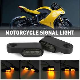 Auxito Mtc-zxd-3led-2-eak 12v Bright Motorcycle Led Turn Signal Blinker Light Indicator Amber Lamp Set 2