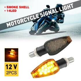 Auxito Mtc-zxd-z0122-2-eaa 2pcs Led Motorcycle Turn Signals Indicator Blinker Lights Amber Smoked Lens 12v