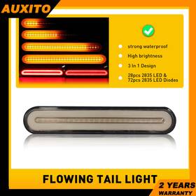 Auxito Xpd-wdd-79641 1x Flowing Led Tail Brake Light Bar For Fender Bagger Bright Amber And Red Dynamic
