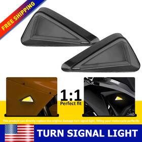 Auxito Xzd-xpd-16411 2x Front Turn Signals Amber Lights For Kawasaki Vulcan Vn 800 900 1500 1600 1700