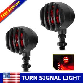 Auxito Xzd-xpd-16412 Motorcycle Led Turn Signal Lights Red Lens Universal Fit Indicators Lh Rh