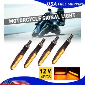 Auxito Ylfz0194 4pcs Motorcycle Led Turn Signal Indicator Blinker Amber Lights Universal Durable
