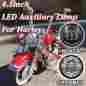 Bacc023 Smmtradeco 5 3 4 5.75 Daymaker Headlight Dual 4.5 Chrome Spot Passing Bulb Harley