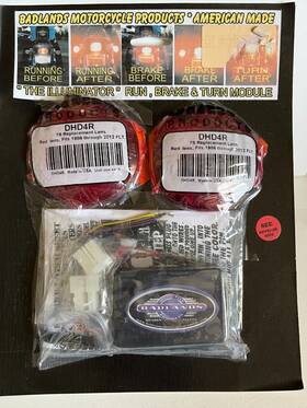 Badlands 2050-0019 Light Kit M/c Illuminator Module Plug-in 6 Pin Red Lenses