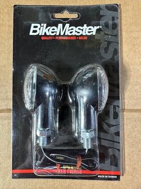 Bikemaster 122-9852 Ministalk Marker Lights Clear Lens/black Housing / Oval