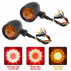 Black Bullet Led Turn Signal Light Indicator Fit For Harley Kawasaki Bmw Yamaha