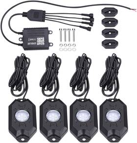 Bluhm Enterprises Bl-rgbrock4 Brite-lites Led Rock Light Kit - Rgb And Bluetooth