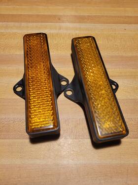 Bmw 1459035 Oem Amber Side Reflector Set K75 K100 K-bike Fork Leg 63141459035