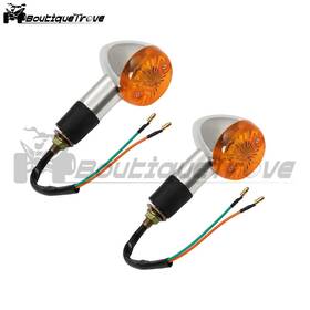 Boutiquetrove Bou1178168 2 Pcs For Kawasaki Amber Chrome Front Rear Turn Signal Blinker Indicator Light
