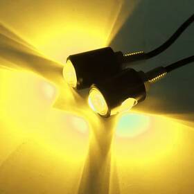 Branded Lr-8904 4x Universal Motorcycle Mini Led Turn Signals Indicator Amber Blinker Light Lamp