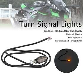Bruce&shark Ts-251-blk 12v Led Turn Signal Indicator Light 8mm Universal Motorcycle For Kawasaki
