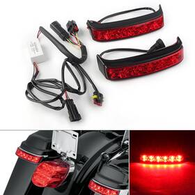 Bstore 550724249976 Led Saddlebag Run/brake/turn Lamp Light Black Housing Red Len For Harley 2014-19