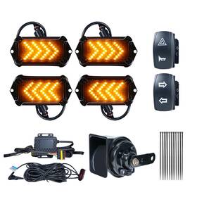 Bystralx L002bk Utv Turn Signal Kit With 110db Horn Pre-wired Plug And Play At