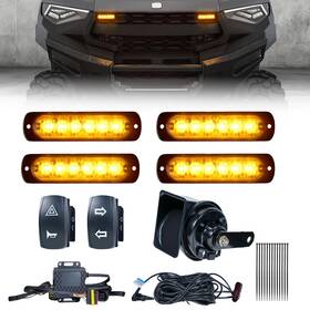 Bystralx L007bk Utv Turn Signal Kit With 110db Horn Plug And Play Prewired Atv
