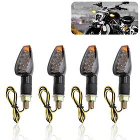 Carleef Carleef-cbx1402-mo Deng/4pcs 4pcs Motorcycle Turn Signals - 14led 12v Bright Amber Lamp Blinker