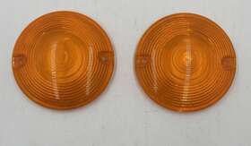 Dhd4 Chris 85 Pair Sae Dp Dot Amber Orange Turn Signal Lenses Used