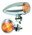 Chrome Pro- Ac-1033 Chopper Harley Pair -mark Bullet Signal Led Turn