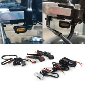 Chrome Smoke Mini Led Turn Signal Light For Harley 2004-2021 Sportster 883 1200