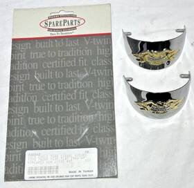 330045 Chrome Specialties Specialtialties For Harley Davidson Gold Eagle Turn Signal Visors 330045 Chrome Specialties Specialtialties For Harley Davidson Gold Eagle Turn Signal Visors