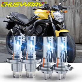 Chusyyray 25-0222-us 4x High Power Hid Led Headlight H4 H7 Bulbs For Yamaha Fz6 2004 2005 2006 2007
