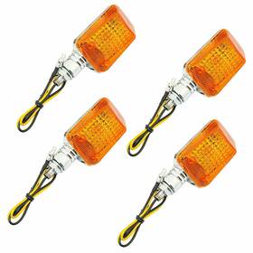 Cicmod 987643746791 4pcs Motorcycle Mini Turn Signal Indicators Amber Tail Light Blinker For Harley