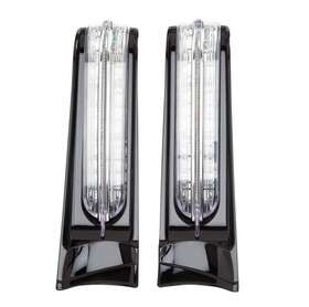 Ciro 2040-1822 Filler Panel Lights For Ultra And Road King With Amber Turn Signals Black