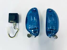 Clear Alternatives Cts-0050-l-b 2005-2016 Gsxr 1000 Front Turn Signals Led With Blue Lenses