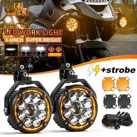 Colight 020-d051 2pc Laser Led Driving Fog Spot Flood Combo Lights Drl Auxiliary Lamp Motorcycle