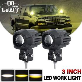 Colight Co-mf01 2x 3inch White Amber Led Work Light Driving Fog Lamp For Jeep Motorcycle Atv Utv