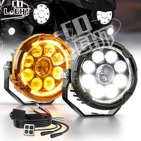 Colight D040-65 2x 4.5inch D09 Pro Series Amber Drl Motorcycle Lights With High&low Beam