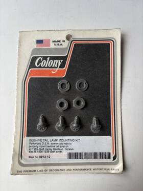 Colony 9813-12 #9813-12 Beehive Tail Lamp Mounting Kit Parkerized Knucklehead Harley
