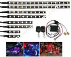 Color Accent Motorcycles Led Kit Remote Red Single Strips Glow
